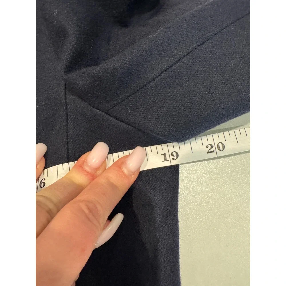 VTG Pendleton Petite Blazer Navy Blue 100% Virgin Wool Single Button Made‎ USA 8